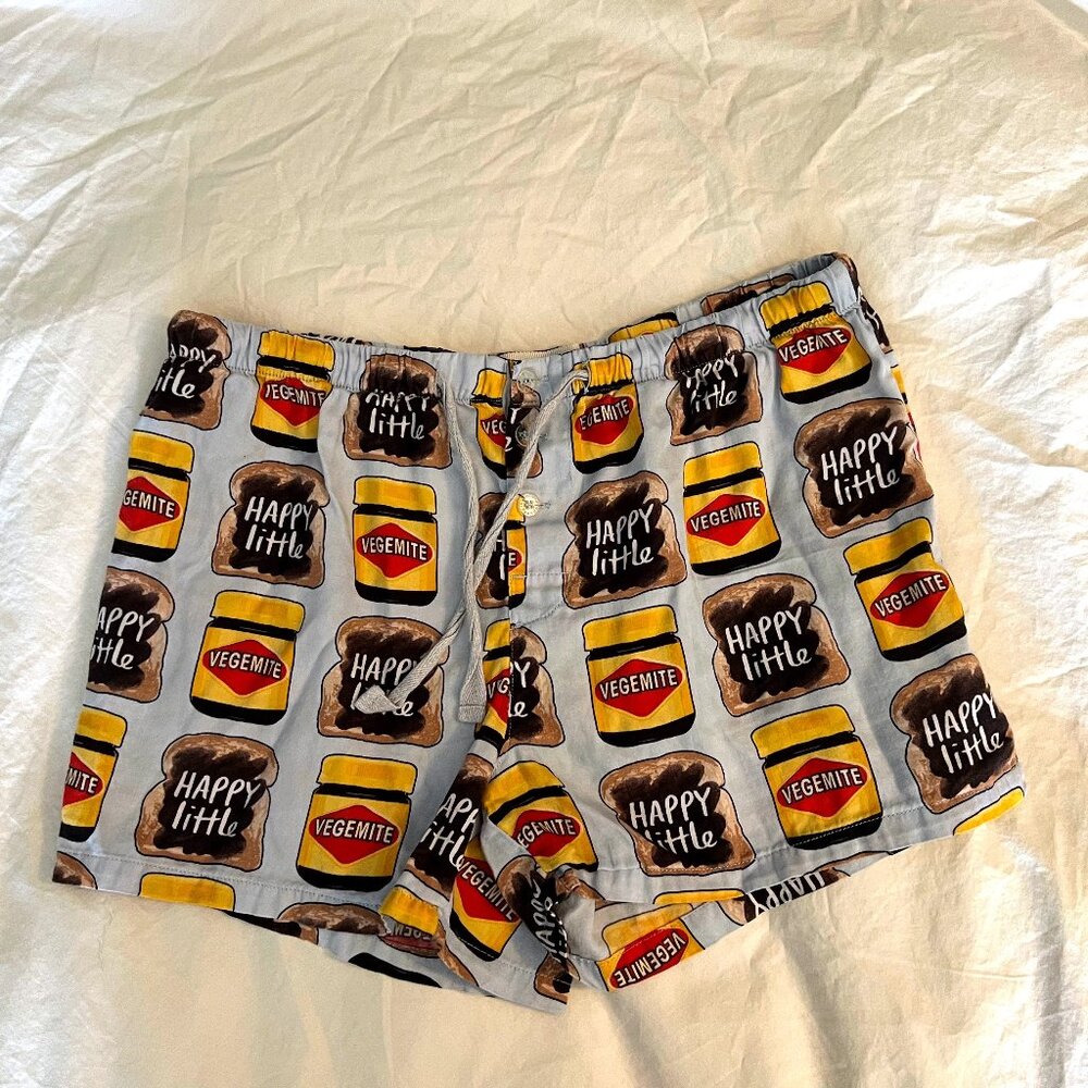 Peter Alexander Vegemite Sleep Shorts Size S